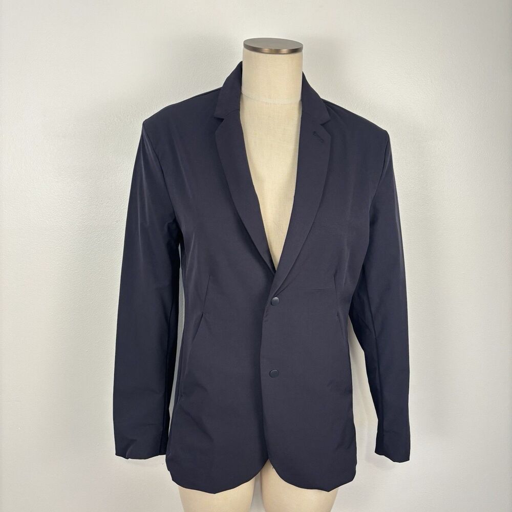 Five Four FF.LA Womens Size Small Navy Blue Blazer Jacket Athleisure Full Snap